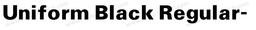 Uniform Black Regular字体转换